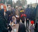 استقرار ایستگاه غربالگری سلامت در مسیر راهپیمایی ۲۲ بهمن خرم‌آباد