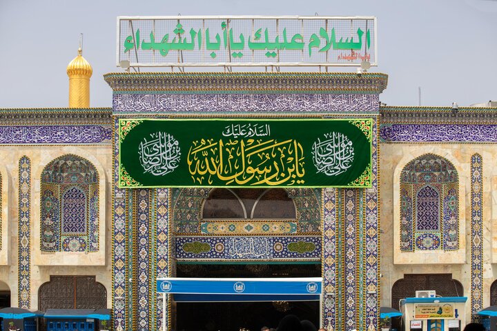 آذین بندی حرم امام حسین(ع) در سالروز ولادت امام رضا(ع)+تصاویر