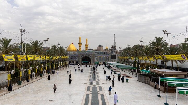آذین بندی حرم امام حسین(ع) در سالروز ولادت امام رضا(ع)+تصاویر