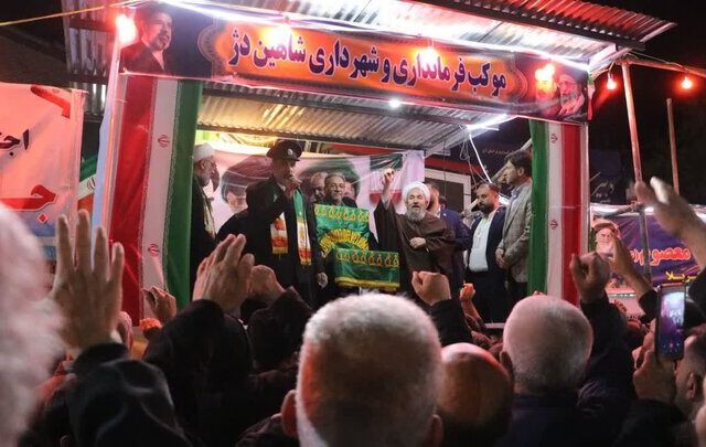 حضور کاروان زیرسایه خورشید در تجمع مردمی شاهین دژ