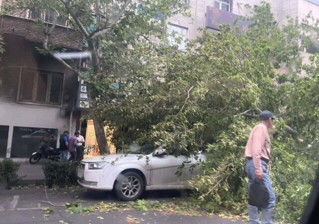 سرعت هولناک وزش باد در طوفان امروز تهران به ۹۰ کیلومتر بر ساعت رسید/ طوفان تا کی ادامه دارد؟