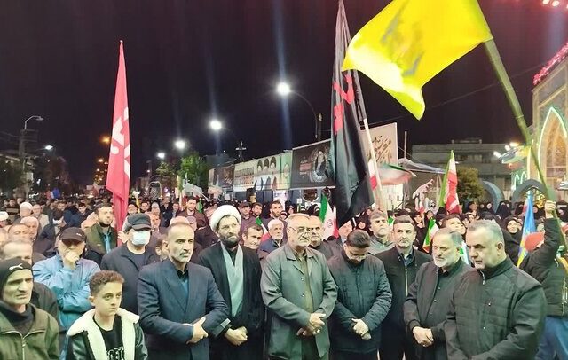 پنجاه و سومین قرار شبانه مردم آستانه اشرفیه در خیابان