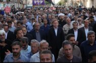 تشییع پیکر مطهر بانوی شهیده جنگ تحمیلی سوم در بوشهر