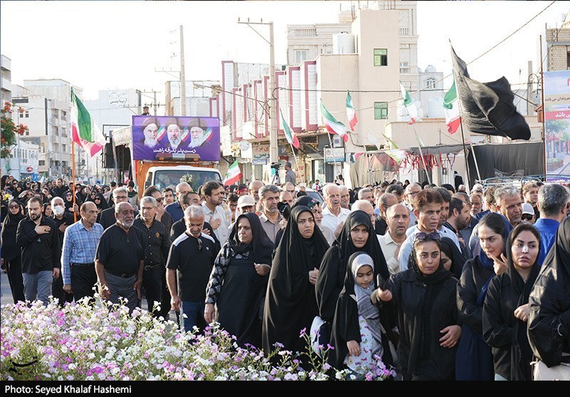 تشییع پیکر مطهر بانوی شهیده جنگ تحمیلی سوم در بوشهر شهید , اخبار بوشهر , اخبار استان بوشهر ,