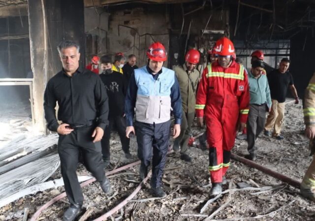 پایان عملیات امداد و نجات و اطفای حریق مجتمع تجاری ارغوان اندیشه