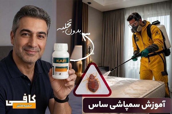 آموزش سمپاشی ساس تختخوابی با سم قوی ساس‌کش بدون تخلیه منزل