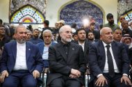 حضور قالیباف در مراسم چهلمین روز تدفین آقای شهید ایران در کربلا