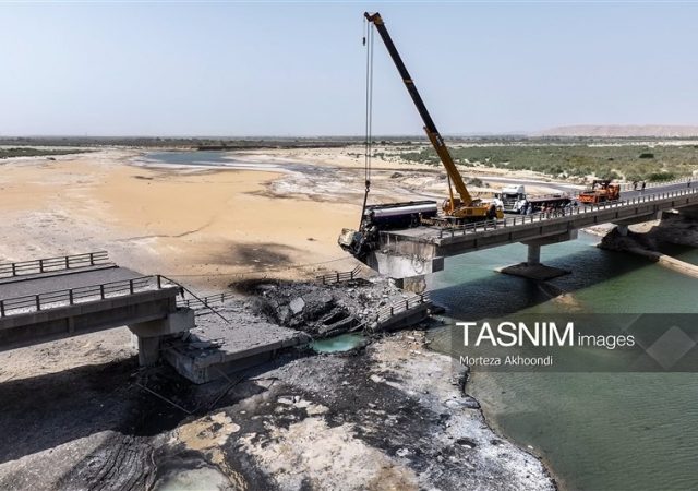 پل نیمه‌کار بندرخمیر تا 20 روز آینده زیر بار ترافیک می‌رود