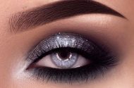 آرایش زیبا و خیره کننده برای چشم رنگ طوسی